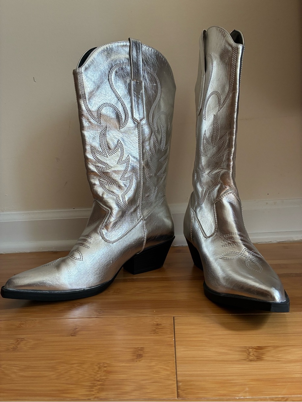 Primark Metallic Cowboy Boots